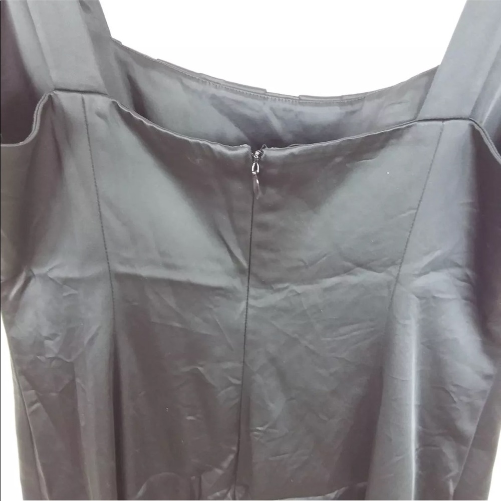 Calvin Klein Dress Sateen Sleeveless Emprie Waist - Picture 6 of 7